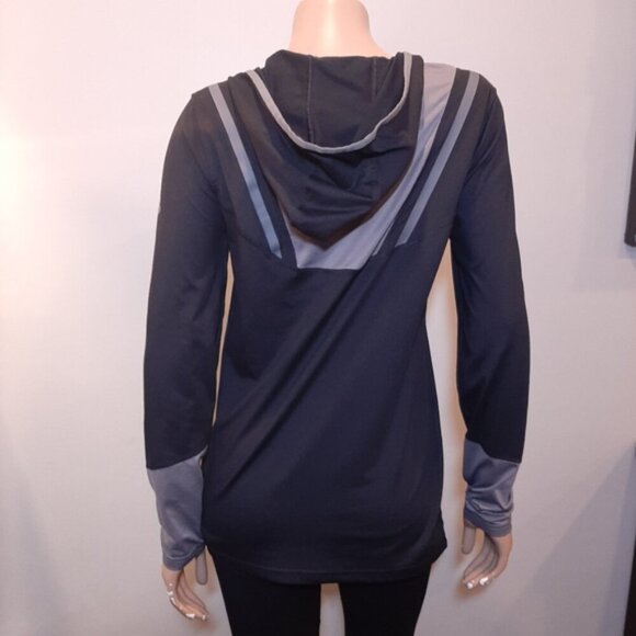 Under Armour Quarter Zip Hoodie Top Performance Activewear Long Sleeve Two Tone - Picture 6 of 13